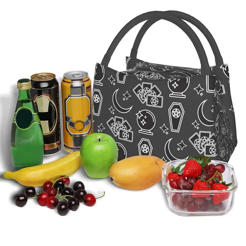 Gothic Rock Coffin Insulated Lunch Bag