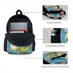 Wof Maps Backpacks Men's Backpacks Bags For Women