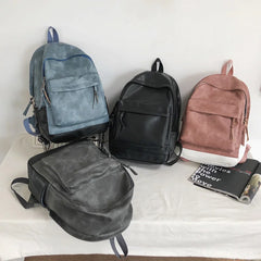 Leather Backpack for Men and Women - Stylish School Bagpack