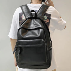 Leather Backpack for Men and Women - Stylish School Bagpack