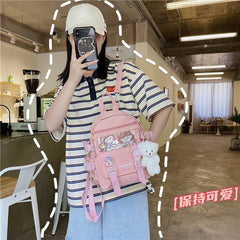 Canvas Mini Backpack Lightweight All-match Casual Travel Bag