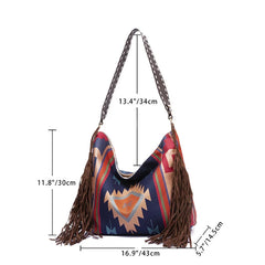Bohemian Style Beach Shoulder Bag Quilted Crossbody