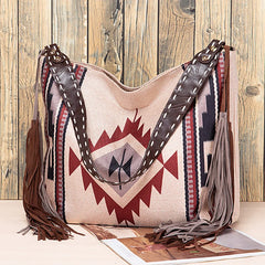 Bohemian Style Beach Shoulder Bag Quilted Crossbody