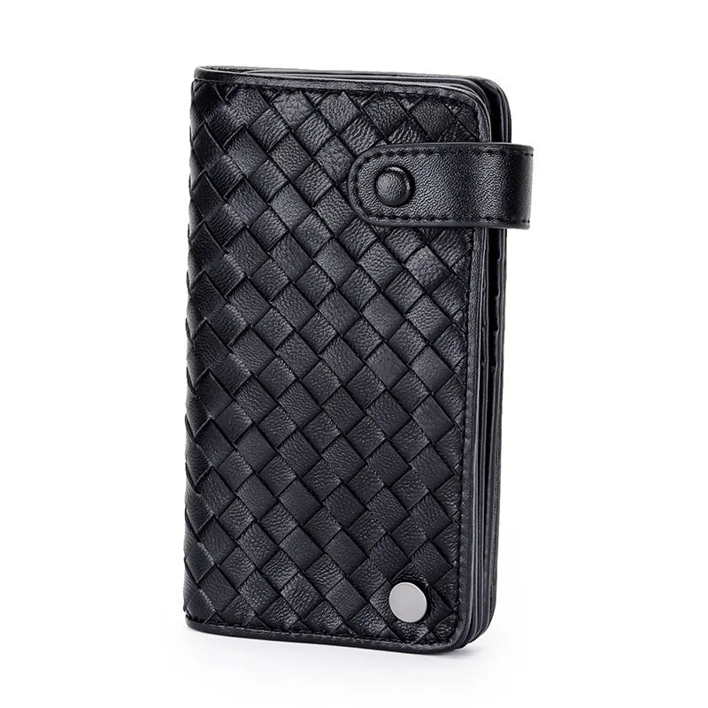 Woman Card Wallet Purse Leather Money Bag Solid Clutch Bag