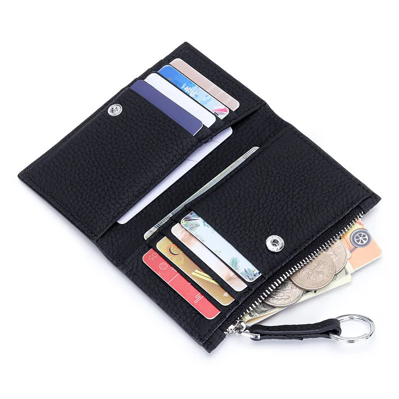 Women's Leather Short Wallet Small Purse Multi-card Card Bag