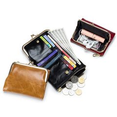 Cow Leather Lady Coin Purse Wallet for Girl