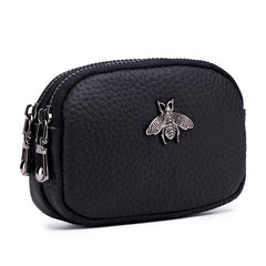 Leather Coin Purse Men Women RFID Blocking Small Change Pocket