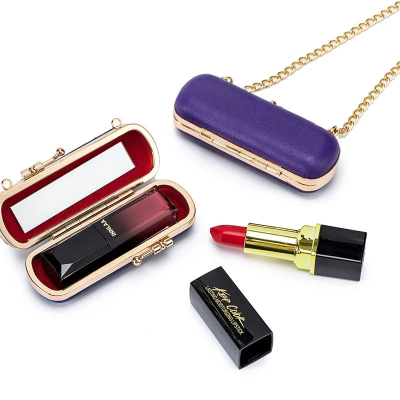 Sheepskin Lipstick Box With Mirror