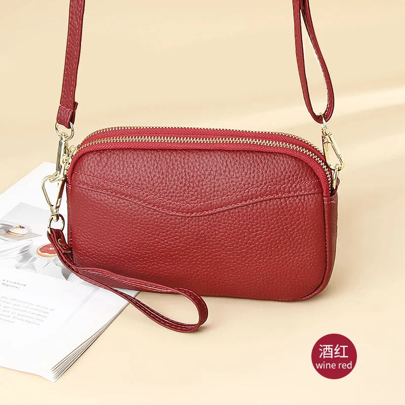 Leather Crossbody Bag for Women Small Messenger Bag