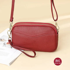 Leather Crossbody Bag for Women Small Messenger Bag