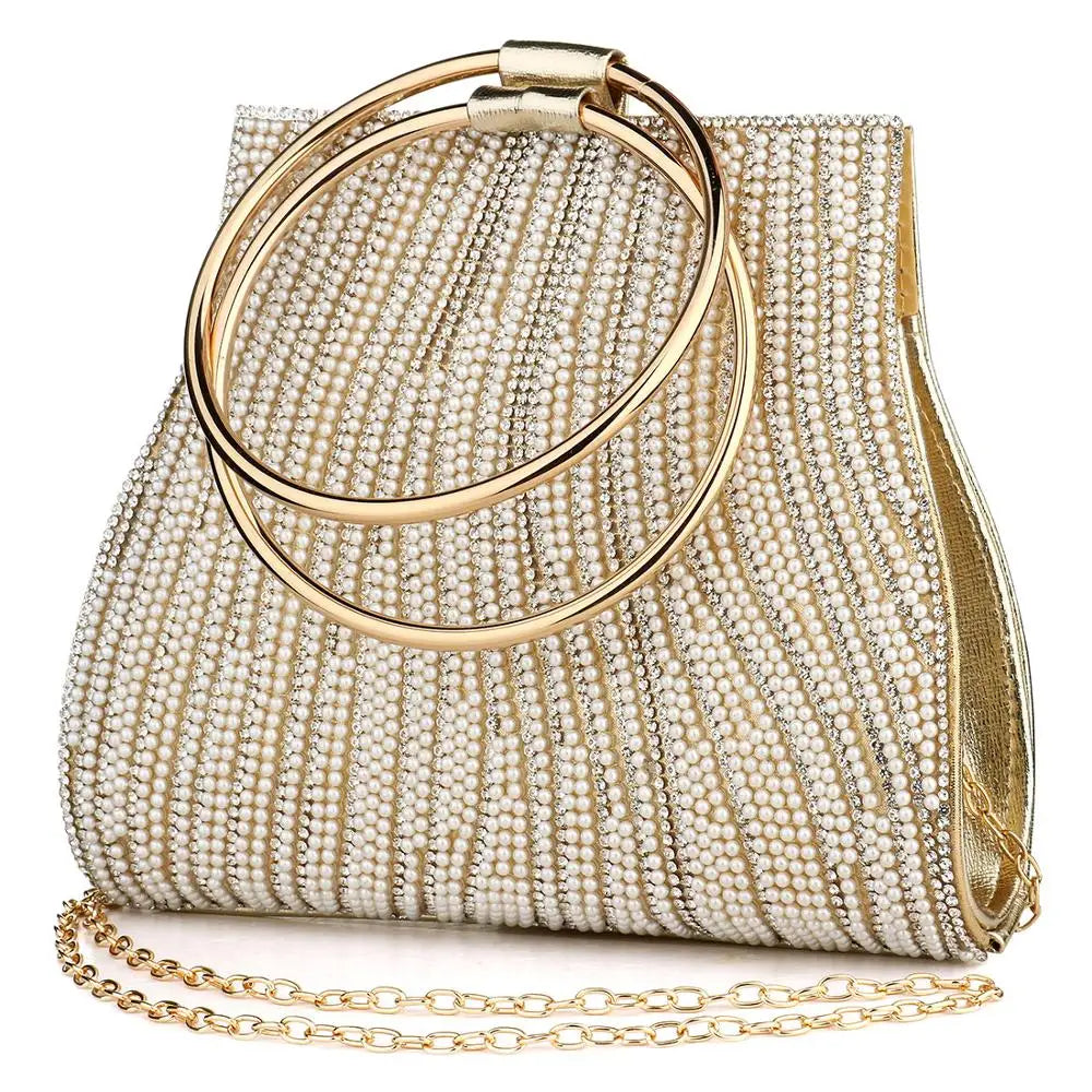 Diamond Rhinestone Clutch Crystal Evening Bag Wedding Purse Party Banquet
