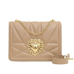 Small Square Chain Leather Handbag Messenger Bag