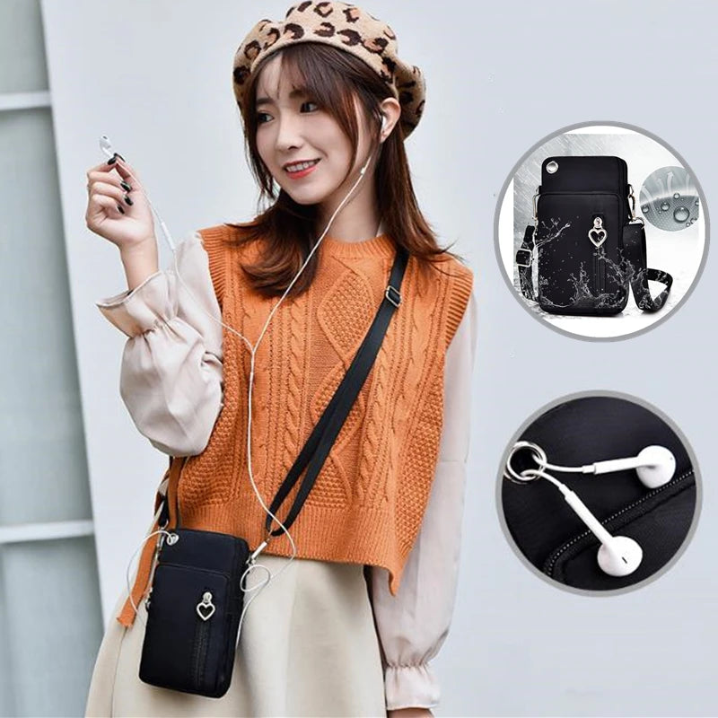 Mini Shoulder Bag Multi-Function Phone Bag Outdoor Earphone Pouch