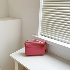 Women Small Square Bag Ins Handbag PU Leather Ladies Crossbody Shoulder Bag