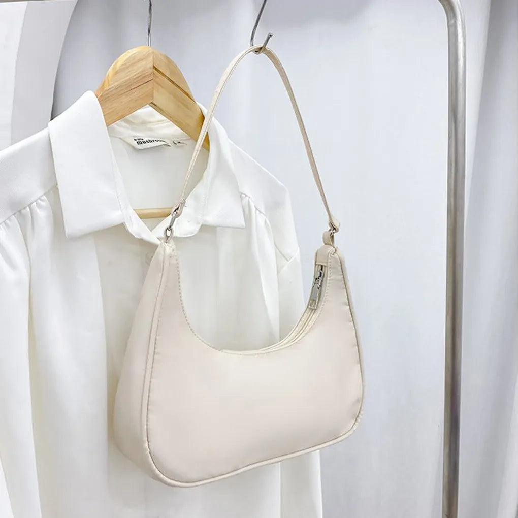 Women Nylon Shoulder Bag Tote Casual Solid Handbag
