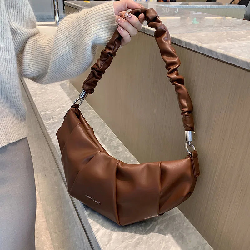 Vintage Leather Shoulder Bag, Women's Handbag