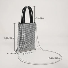 Rhinestone Shoulder Bag Clutch Purse Chain Messenger Crossbody Bags