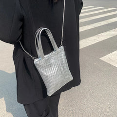 Rhinestone Shoulder Bag Clutch Purse Chain Messenger Crossbody Bags