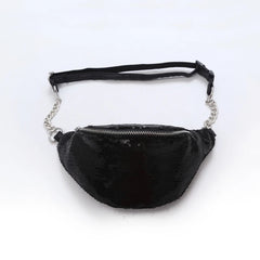 Sequins Waist Bag Laser Fanny Pack Plaid Shoulder Crossbody Chest Bum Bag