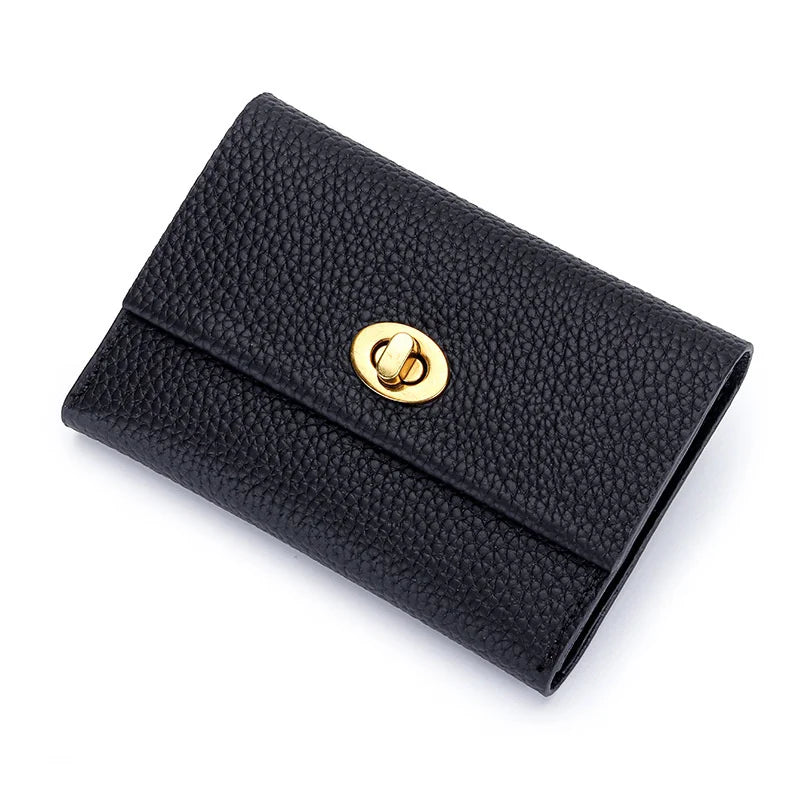 Women's Leather Short Wallet Small Card Bag Multi-functional Change Purse