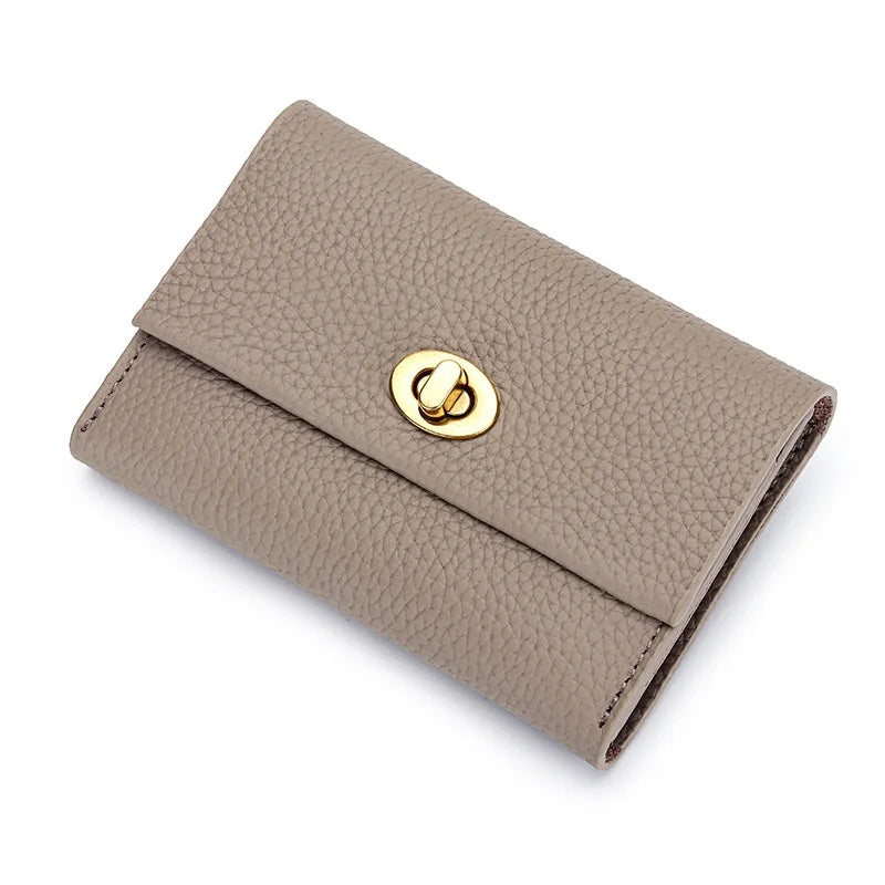 Women's Leather Short Wallet Small Card Bag Multi-functional Change Purse