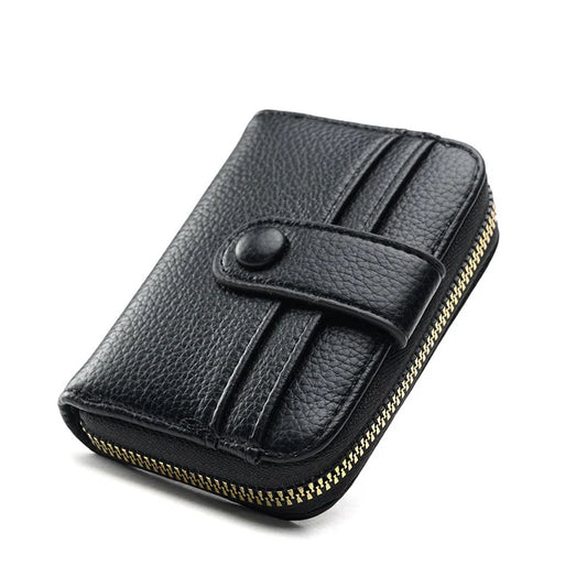 Women Small Wallet Lychee Pattern Card Bag Short Version Zero Wall