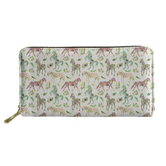 Patchwork Tropical Safari Print Travel Wallet for Women