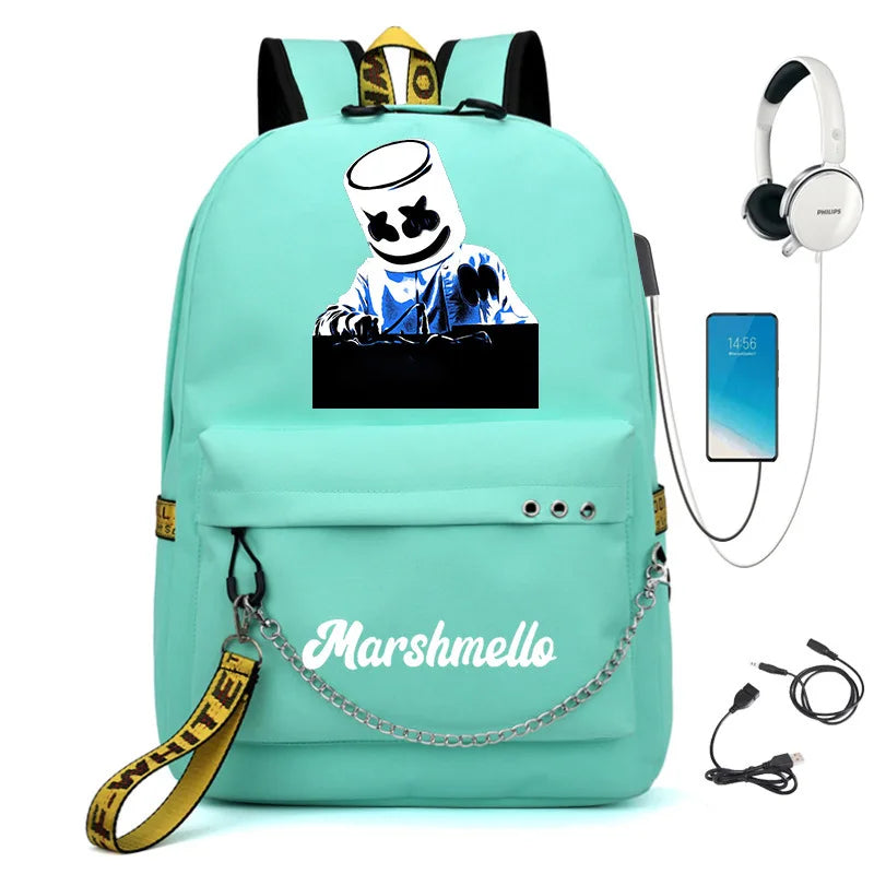 Woman Usb Charging School Bag School Bags For Girls Canvas Backpack