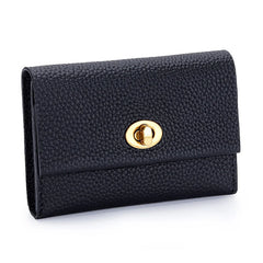 Leather Small Card Bag Women's Short Hasp Purse