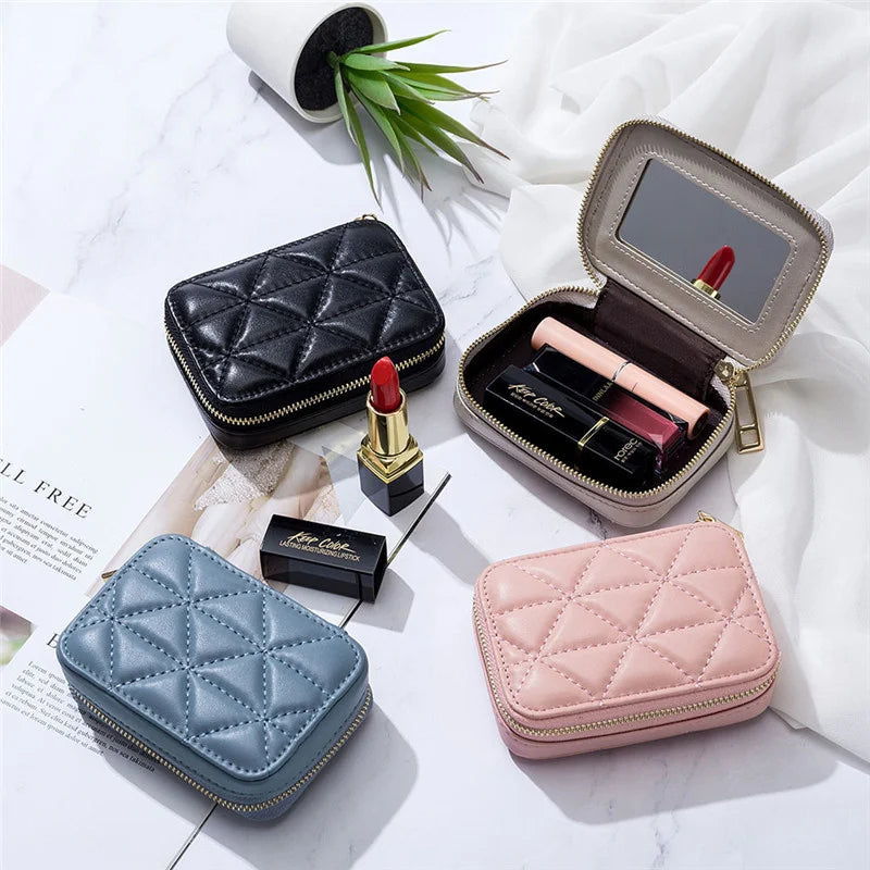 Woman Wallet Leather Cosmetic Hand Bags Lipstick Bag Travel Clutch Bag