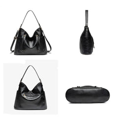 Vintage Style Tote Bag Soft Leather Messenger Bag Double Strap Shoulder Bag