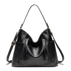 Vintage Style Tote Bag Soft Leather Messenger Bag Double Strap Shoulder Bag