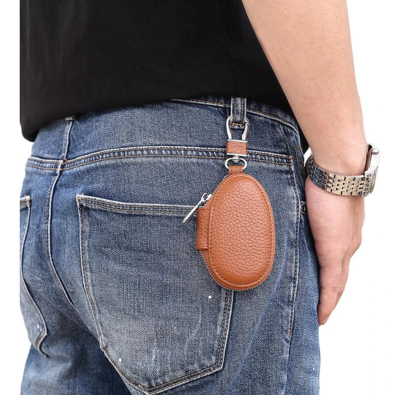 Leather Key Wallet Mini Pouch Business Holder Key Organizer