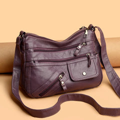 Women's Soft Leather Purses and Handbags with Crossbody Shoulder Bag