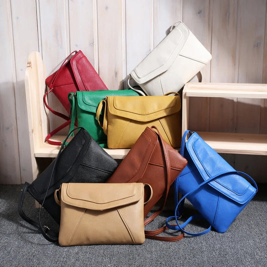 Women Messenger Bags Leather Sweet Shoulder Bag Vintage Handbags