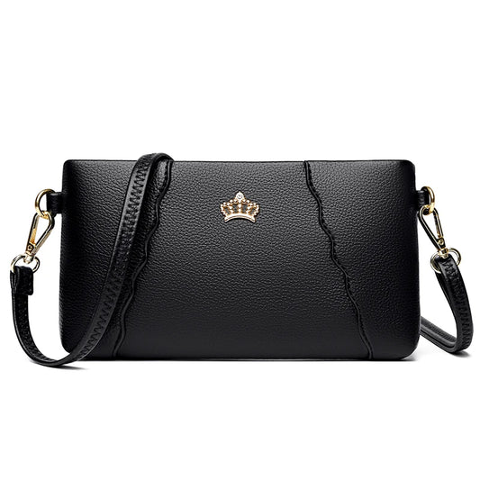 Vintage Leather Shoulder Bag Crossbody Small Sac Handbag for Women