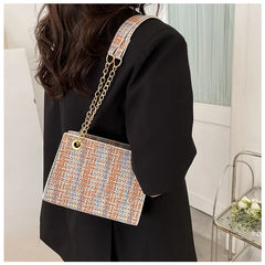Large-capacity Chain Shoulder Bags Crossbody Contrast Colors