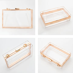 Clear Acrylic Crossbody Purse with Chain Shoulder