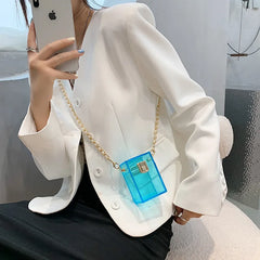 Clear Lipstick Bag Box Clutches Purse Crossbody Bag Women Handbags