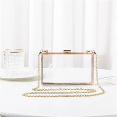 Women Clear Acrylic Purse Transparent Crossbody Bag