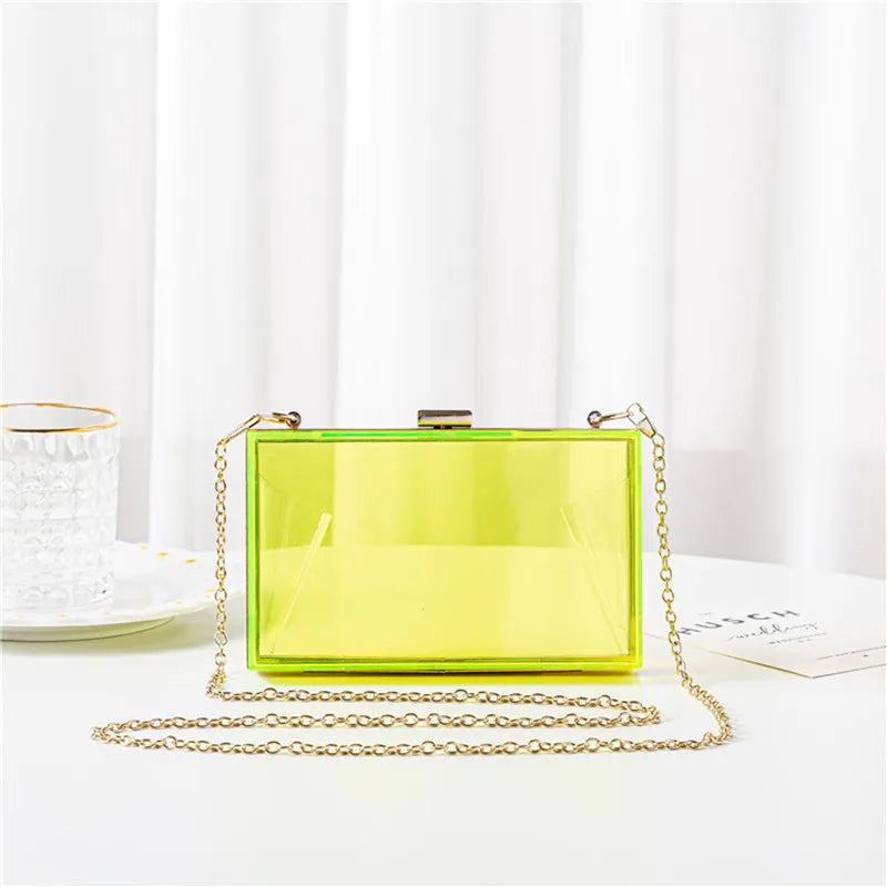 Women Clear Acrylic Purse Transparent Crossbody Bag
