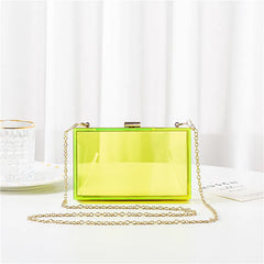 Women Clear Acrylic Purse Transparent Crossbody Bag