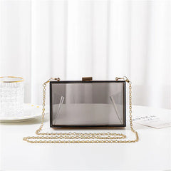 Women Clear Acrylic Purse Transparent Crossbody Bag