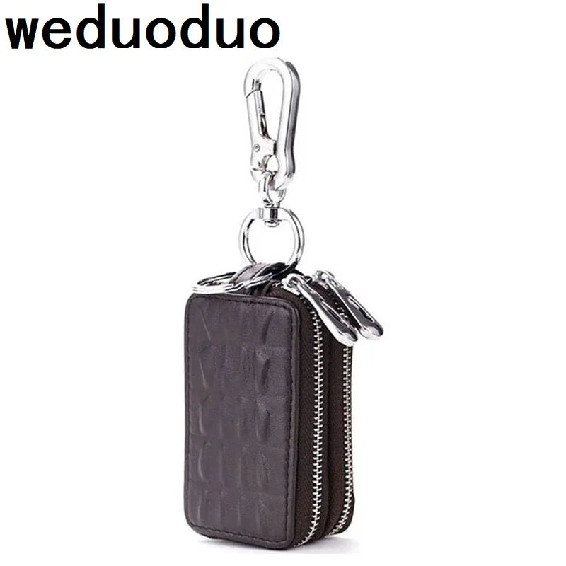 Gender-Neutral Wallets for Keys Leather Waist Bag with Safety Hardware