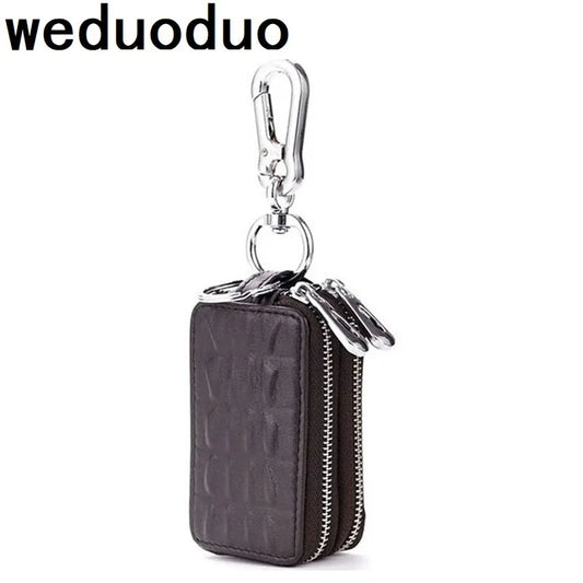 Gender-Neutral Wallets for Keys Leather Waist Bag with Safety Hardware