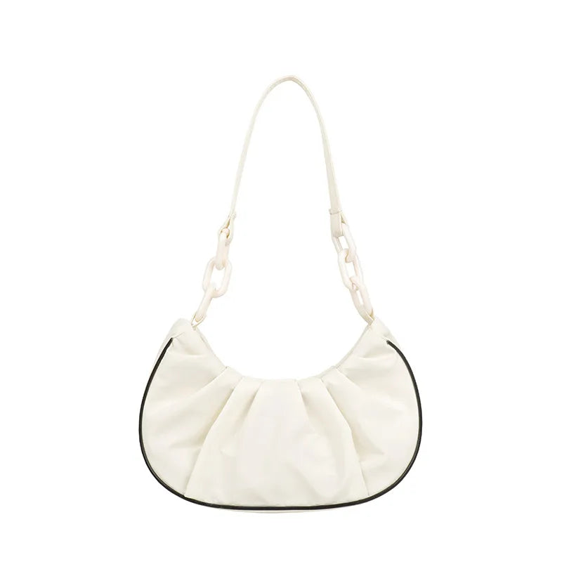 Women Armpit Bags Summer Style Small Bag Cloud Bag Fold Messenger Bag