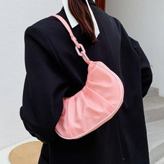 Women Armpit Bags Summer Style Small Bag Cloud Bag Fold Messenger Bag