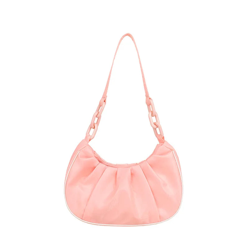 Women Armpit Bags Summer Style Small Bag Cloud Bag Fold Messenger Bag