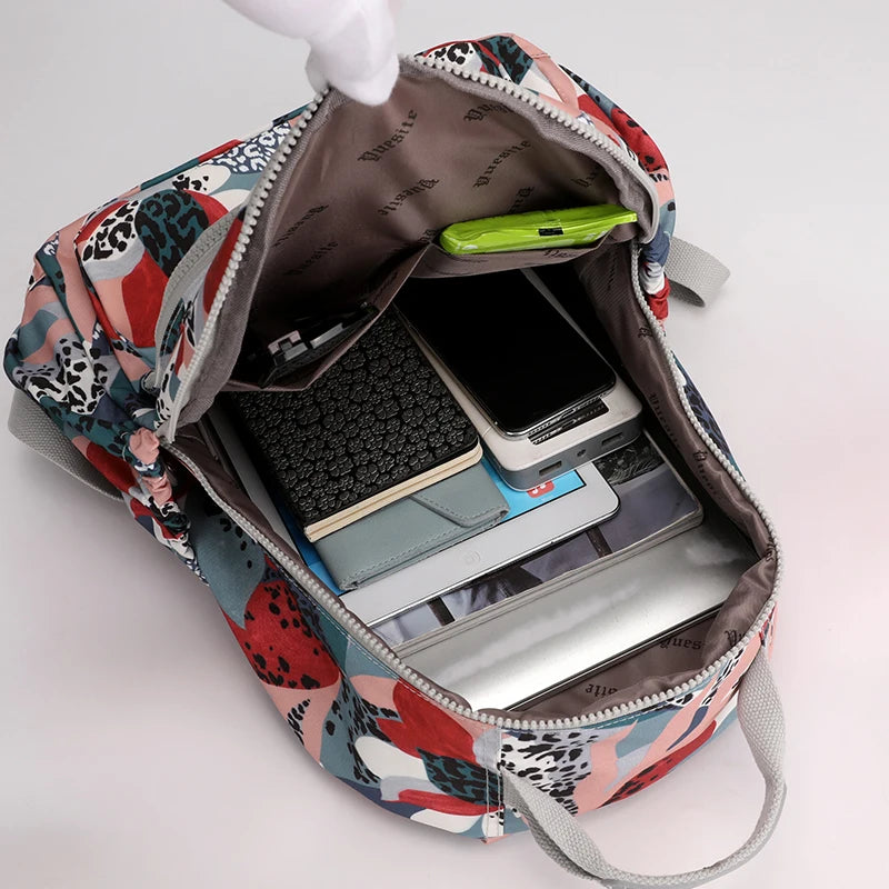 Women Small Nylon Backpack Girl Shoulder Crossbody Travel Bags