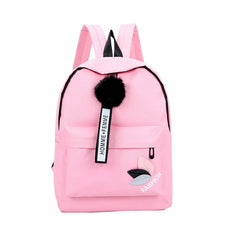 Canvas Schoolbag for Middle School Student Couple Backpack